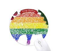 arc - en - ciel cochon de gay et lesbiennes peindre tapis de souris en caoutchouc de sapin de noël
