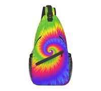 Arc-en-Ciel coloré de fierté de Teinture de Cravate en Spirale Sac bandoulière, Sac à bandoulière décontracté pour Homme et Femme