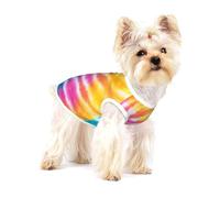Arc-en-Ciel coloré en Spirale tie-Dye,T-Shirt sans Manches en Coton pour Animaux de Compagnie, Gilet Respirant, Extensible et Doux,M