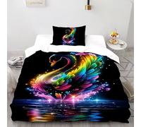 Arc-en-ciel Comédie musicale Élégance Housse De Couette Single（135x200cm） Impression 3D WildVie Forêt Terre Pour Garçons Et Filles En Microfibre Respirant Avec Fermeture Éclair Literie Confort