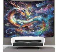 Arc-en-ciel Cosmic Dragon Tapisserie Murale À Suspendre, Style d'art de l'alchimie Tapisserie Murale Pour Décoration De Chambre À Coucher,fête D'anniversaire Ou Toile De Fond De Jardin 150cmx200cm