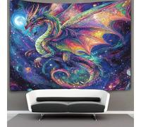 Arc-en-ciel Cosmic Dragon Tapisserie Murale À Suspendre, Style d'art de l'alchimie Tapisserie Murale Pour Décoration De Chambre À Coucher,fête D'anniversaire Ou Toile De Fond De Jardin 100cmx150cm