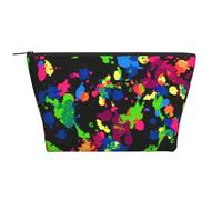 Arc-en-Ciel d'éclaboussures de Peinture au néon, Trousse de Toilette Trousse de Maquillage Sac à cosmétiques Trousse de Toilette de Voyage Portable