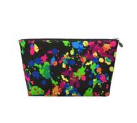 Arc-en-Ciel d'éclaboussures de Peinture au néon, Trousse de Toilette Trousse de Maquillage Sac à cosmétiques Trousse de Toilette de Voyage Portable