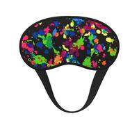Arc-en-ciel d'éclaboussures de peinture néon,Masques de sommeil occultants, cache-yeux couvrants, masques de sommeil anti-lumière