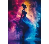 Arc-en-ciel Diamond Painting Adulte, Diamond Painting Femmes Broderie Diamant Kit Complet, Bricolage 5D Cristal Point de Croix Puzzle Tableau Perle pour Salon Murale Décoration Cadeaux 80x110cm p2-10A