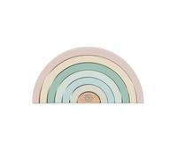 Arc-en-ciel En Bois À Empiler Rose