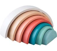 Arc-en-ciel en bois - Pastel