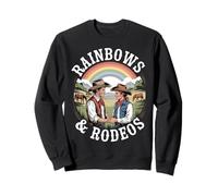 Arc-en-ciel et rodéos LGBTQ Western Gay Pride Cowboys Vintage Sweatshirt