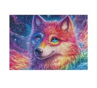 Arc-en-Ciel étoilé Fox 300 Pieces Casse-tête Personne Âgée en Carton Haute Qualité Facile Débutant Anti-Stress Passe-Temps Cadeau Anniversaire Pas Cher 300 PCS