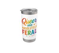 Arc-en-ciel Funny Pride étrange et absolument sauvage Gobelet isotherme en acier inoxydable double paroi