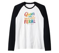 Arc-en-ciel Funny Pride étrange et absolument sauvage Manche Raglan