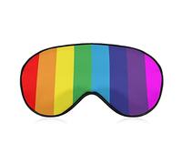 Arc-en-ciel Gay Pride LGBT Masque de Sommeil Doux Bandeau Portable Masque pour les Yeux avec Sangle Réglable pour Hommes Femmes