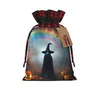 Arc-en-ciel Halloween fantôme sorcière chapeau araignées imprimé Noël cordon cadeau festif Noël anniversaire sacs d'emballage besoins d'emballage