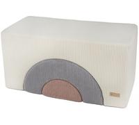 Arc en ciel- lot de 3 grand blocs crème, gris, rose clair