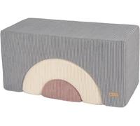 Arc en ciel- lot de 3 grand blocs gris, crème, rose clair