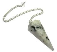 arc-en-ciel Pierre de Lune Dowser Cône Pendule Cristal Guérison pour Cadeau Reiki Wellness Énergie Positive puissante