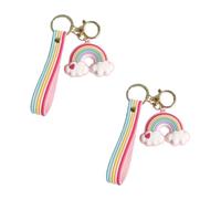 Arc-en-ciel Porte-clés Adorable en Pvc 2 Pièces