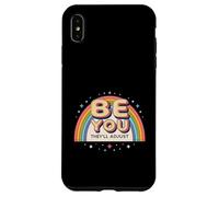 Arc-en-Ciel rétro des années 80 Be You They'll Adjust Pride Art Coque pour iPhone XS Max