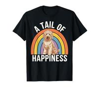 Arc-en-Ciel rétro pour Chien Golden Doodle A Tail of Happiness T-Shirt