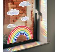 Arc-en-Ciel Suncatcher Sticker Fenetre Autocollants Anti Collision Oiseaux Stickers Anti-Collision Oiseaux Fenêtre Autocollant Fenetre Arc en Ciel Prévenir Que Oiseaux ne se Cognent dans Vos Fenêtres