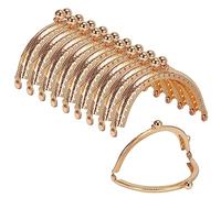 Arc en Métal Cadre Baiser Fermoir Serrure Semi-Circulaire Sac À Main Sac Cadre Fermoir Serrure Fermoirs Craft Cadre pour DIY Porte-Monnaie Faisant 10 Pièces (Doré)