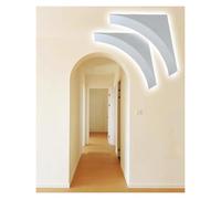 Arc en Plâtre Pré-courbé Corniche en plâtre à arc arrondi sans joint, profilé en mousse légère, personnalisable et peignable, installation facile et rapide par collage(52x52x52cm)