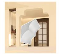 Arc en Plâtre Pré-courbé Kit de décoration d'arche intérieure, moulure de finition pour cadre de porte en mousse haute densité, support de poutre polyvalent à peindre(Dia 25cm/9.8in,10cm(3.9"))