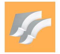 Arc en Plâtre Pré-courbé Kit universel d'arche intérieure pré-cintrée, supports de poutre en mousse haute densité sur mesure, 2 pièces à peindre soi-même(50x45cm(19.7x17.7"),25cm(9.8"))