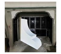 Arc en Plâtre Pré-courbé Support de poutre arrondi en plâtre, kit d'arc universel pouvant être peint, motif smiley, moulures et garnitures murales élégantes(Thick 31cm(12.2"),40x36cm(15.7x14.2"))