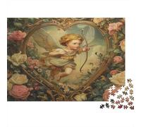 Arc et flèche Cupidon Casse-tête 1000 Pièces avec Découpe Précise, Jeu De Puzzles en Lot activité Zen pour La Décoration De Bureau, Idée Cadeau Anniversaire 38x26cm/1000pcs