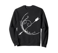 Arc et flèche symboles de la déesse de la lune Wicca Pagan Cadeau Sweatshirt