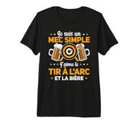 Arc Et Flèches Cool Archer J'aime Le Tir à l'arc Et La Bièr T-Shirt Haut de Gamme