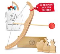 Arc et flèches Eli® pour enfants avec 6 flèches en feutre - 3 cibles avec sac à dos en coton - jeu de tir à l'arc pour l'intérieur et l'extérieur