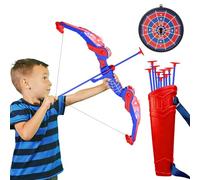 Arc et Fleches Enfants Jouets 4 5 6 7 8 9 Ans Garçon Filles, Spider Jeu de Tir à l'arc avec Lumières LED, Cible Suspendue et Flèches à Ventouse, Jeux Intérieur Extérieur Cadeaux Anniversaire Noël