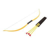 ARC INDIEN 3 FLÈCHES VENTOUSES CARQUOIS 75CM JAUNE