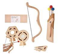 Arc pour - Jouet de Lancement en Bois avec 3 cibles | Arc débutant pour garçons, Filles de 4 à 8 Ans, Jeu, Sport, Jeu, activité intérieure et extérieure, Pratique dans Le Jardin, Jouet
