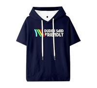 ARC Raiders Dude I Said Friendly T-shirts à capuche unisexe à manches courtes Vêtements décontractés, bleu marine, 3XL