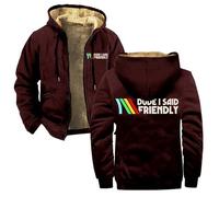 ARC Raiders Dude I Said Friendly Veste à capuche zippée unisexe à manches longues, marron, S