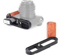 Arca-Swiss Poignée en bois en forme de L pour Leica Q2, plaque à dégagement rapide avec griffe froide et accès à la porte de batterie, base en alliage d'aluminium CNC avec poignée latérale en bois