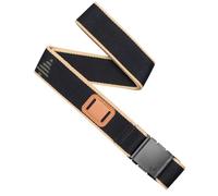 Arcade Belts Ceinture élastique Blackwood A2, noir/sable, largeur 1,5« | Ceinture en polyester recyclé avec boucle en plastique en 3 parties