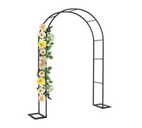 Arcade De Jardin, Stable Arceau À Roses En Métal, Pour Soutenir Plantes À Fleurs Et Légumes Grimpants, Pergola Tonnelle De Jardin Durable Avec Base，Décoration De Fête Nuptiale(Black,1.8x2.5x0.4m)