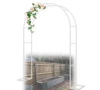 Arcade De Rosier De Taille Personnalisable, Treillis D'arche De Jardin, Pergola En Métal Arcade De Jardin Extérieure En Acier Pour Décoration De Mariage, Plantes Grimpantes, Fête, Blanc/vert/noir/or(C