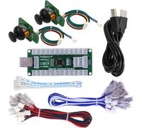 Arcade Game Controller USB Encoder Board Gamepad LED Microswitch Button Analog Joystick Flying Stick for Nintendo Switch PC PS3 Retropie Raspberry Pi