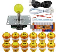 Arcade Game LED Controller Lamp USB Encoder Gamepad Cherry MX Microswitch Light Button 4-8way LED Joystick for Nintendo Switch PC PS3 Raspberry Pi MAME