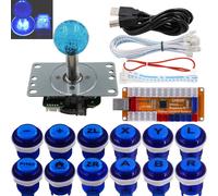 Arcade Game LED Controller Lamp USB Encoder Gamepad Cherry MX Microswitch Light Button 4-8way LED Joystick for Nintendo Switch PC PS3 Raspberry Pi MAME