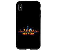 Arcade vidéo rétro New York 8 Bits, Style Gamer Gaming, années 80 Coque pour iPhone XS Max