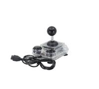ArcadeR Joystick standard 9 broches compatible avec Atari, Commodore, Sega etc., Couleurs:clair transparent
