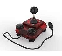 ArcadeR Joystick standard 9 broches compatible avec Atari, Commodore, Sega etc., Couleurs:rouge transparent