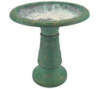 Arcadia Garden Products BB04 Bain d'oiseau en Fibre d'argile Vert 49,5 x 29,2 x 52,1 cm